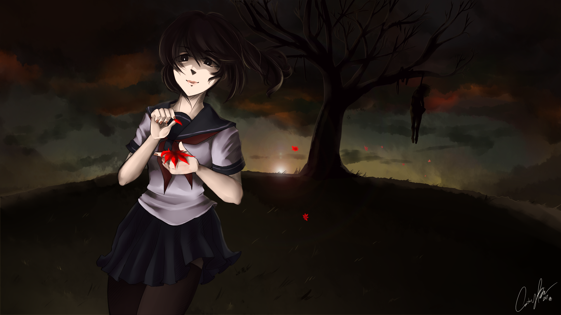 Dark Yandere Chan Wallpaper